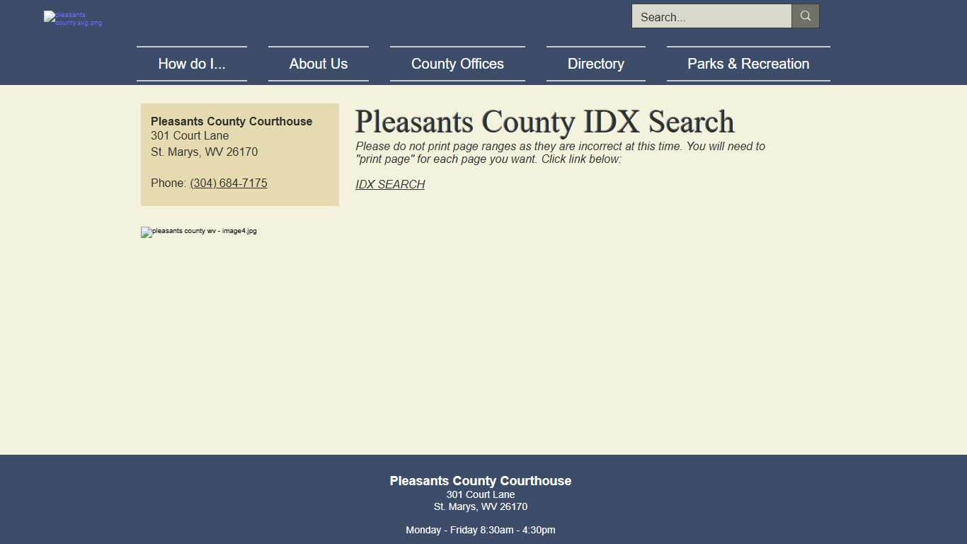 IDX Search | Pleasants County, WV