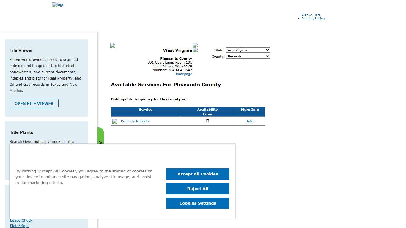 Search Pleasants County Public Property Records Online | CourthouseDirect.com